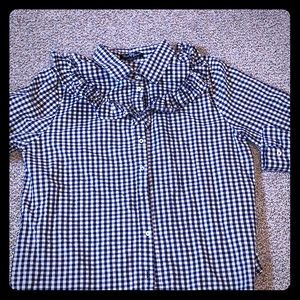Black plaid Button Down Long Sleeve Shirt